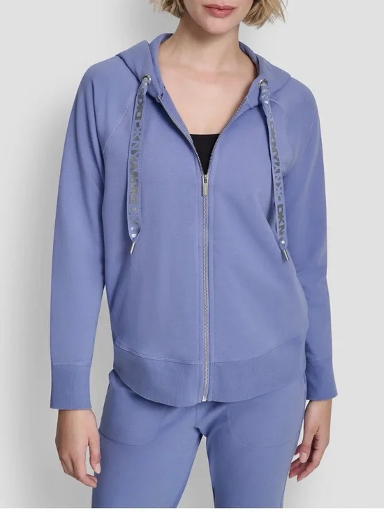 DKNY Periwinkle Zip-Up Hoodie set pants and sweater - Picture 2 of 9